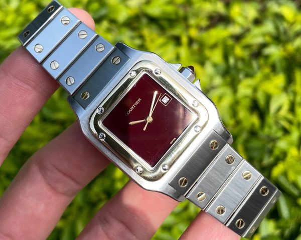 Cartier Santos 2961 Burgundy Dial