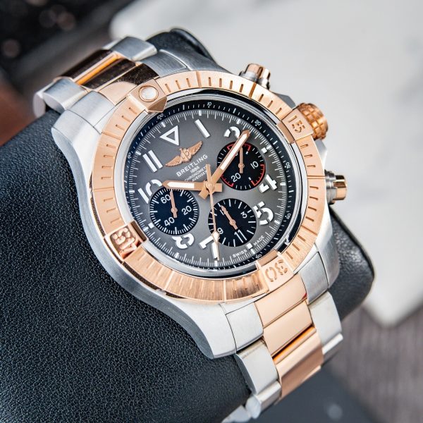 Breitling Avenger B01 Chronograph 45mm Two Tone Rose Gold Plated Grey UB01821A1B1U1